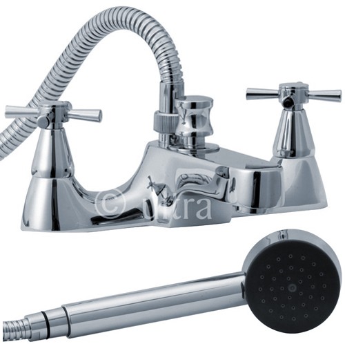 Larger image of Ultra Riva Bath shower mixer tap including kit