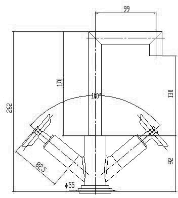 Technical image of Hudson Reed P-zazz Basin & Bath Shower Mixer Tap Set (Free Shower Kit).