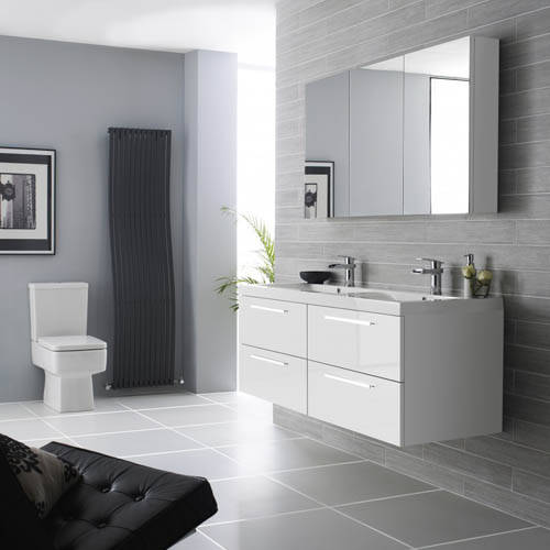 Larger image of Hudson Reed Quartet Wall Hung Vanity Unit Pack With Cabinet (Gloss White).