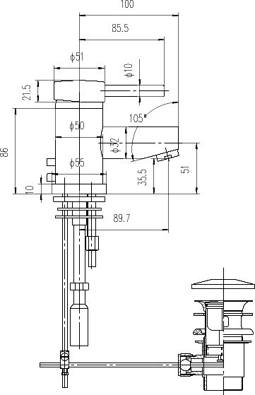 Technical image of Nuie Quest Basin & Bath Shower Mixer Tap Set (Free Shower Kit).