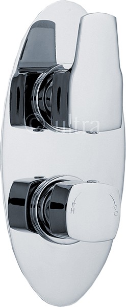 Larger image of Ultra Series 130 Twin Concealed Thermostatic Shower Valve (Chrome).