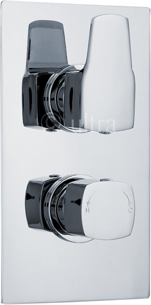 Larger image of Ultra Series 130 Twin Concealed Thermostatic Shower Valve (Chrome).