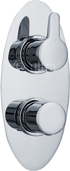 Larger image of Ultra Series 140 Twin Concealed Thermostatic Shower Valve (Chrome).