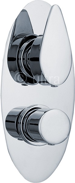 Larger image of Ultra Series 160 Twin Concealed Thermostatic Shower Valve (Chrome).