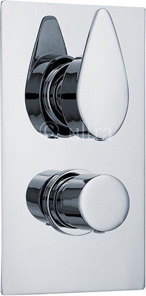 Larger image of Ultra Series 160 3/4" Twin Concealed Thermostatic Shower Valve With Diverter.
