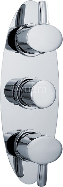Larger image of Ultra Series 170 Triple Concealed Thermostatic Shower Valve (Chrome).
