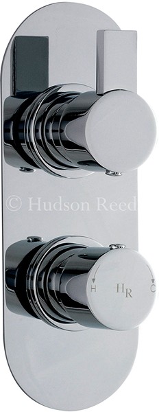 Larger image of Hudson Reed Rapid 3/4" Twin Thermostatic Shower Valve With Diverter.
