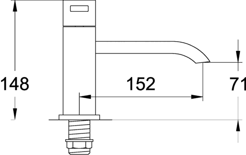 Technical image of Hudson Reed Rapid Basin & Bath Shower Mixer Tap Set (Free Shower Kit).