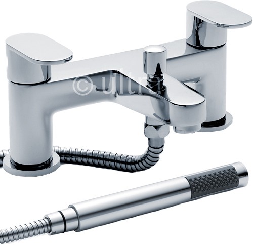 Larger image of Ultra Ratio Bath Shower Mixer Tap With Shower Kit (Chrome).