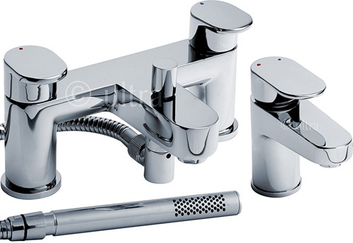 Larger image of Ultra Ratio Basin & Bath Shower Mixer Tap Set (Free Shower Kit).