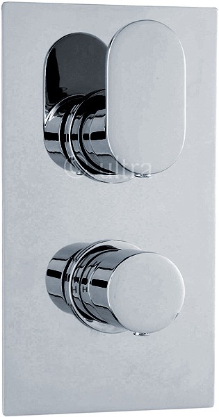 Larger image of Ultra Ratio Twin Concealed Thermostatic Shower Valve (Chrome).