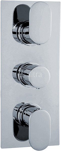 Larger image of Ultra Ratio Triple Concealed Thermostatic Shower Valve (Chrome).