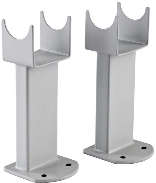 Larger image of Towel Rails Large Floor Mounting Feet (Silver, Pair).
