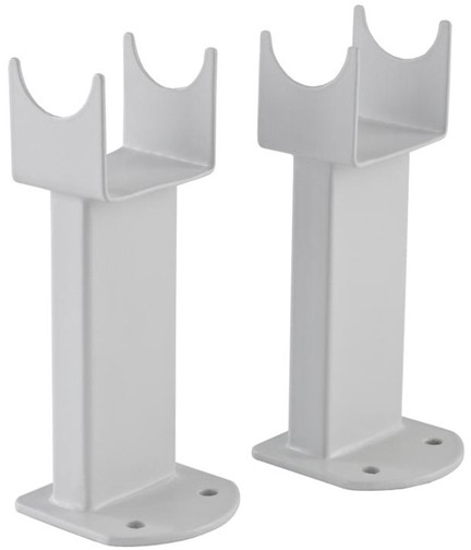 Larger image of Towel Rails Small Floor Mounting Feet (White, Pair).