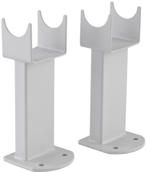 Larger image of Towel Rails Large Floor Mounting Feet (White, Pair).