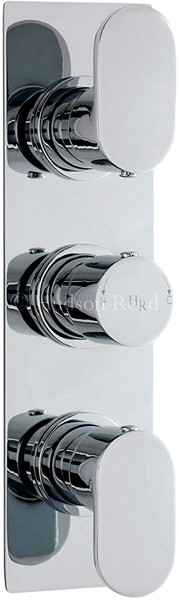 Larger image of Hudson Reed Reign Triple Concealed Thermostatic Shower Valve (Chrome).