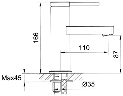 Technical image of Hudson Reed Relay Basin Mixer & Bath Filler Tap Set (Chrome).