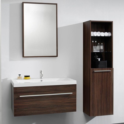 Larger image of Ultra Glide Complete Bathroom Furniture Pack (Walnut). 900W mm.