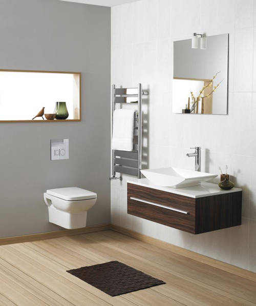 Example image of Ultra Furniture Equity Vanity Unit & Freestanding Basin (Walnut, Wall Hung).