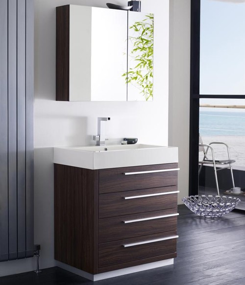 Larger image of Hudson Reed Sequence Bathroom Furniture Pack (Walnut).