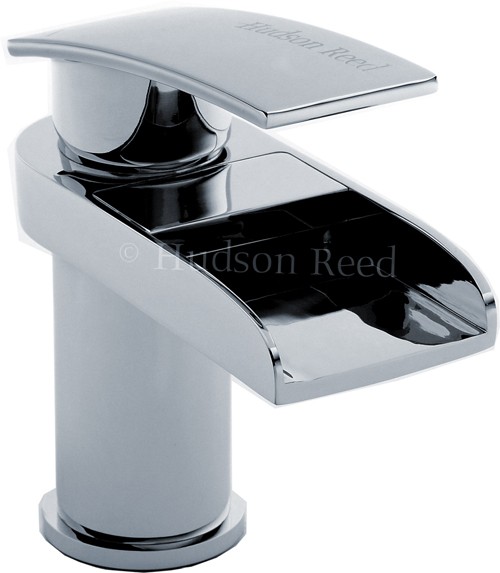 Example image of Hudson Reed Rhyme Waterfall Basin & Bath Shower Mixer Tap Set.
