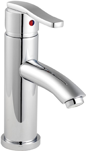 Larger image of Ultra Rossi Single Lever Mono Basin Mixer Tap With Push Button Waste.