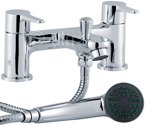 Larger image of Ultra Series 140 Bath Shower Mixer Tap With Shower Kit (Chrome).