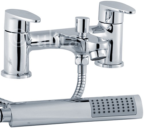 Larger image of Ultra Series 160 Bath Shower Mixer Tap With Shower Kit (Chrome).
