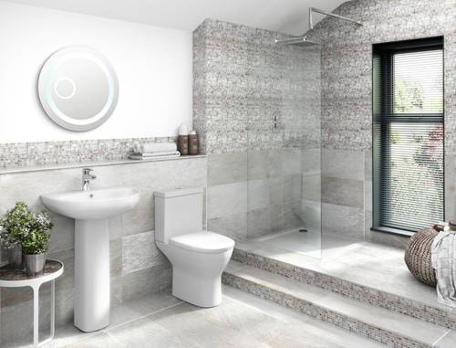 Example image of Premier Saffron Bathroom Suite With Pan, Cistern, Basin & Full Pedestal.