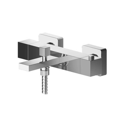 Larger image of Nuie Sanford Wall Mounted Thermostatic Bath Shower Mixer Tap (Chrome).