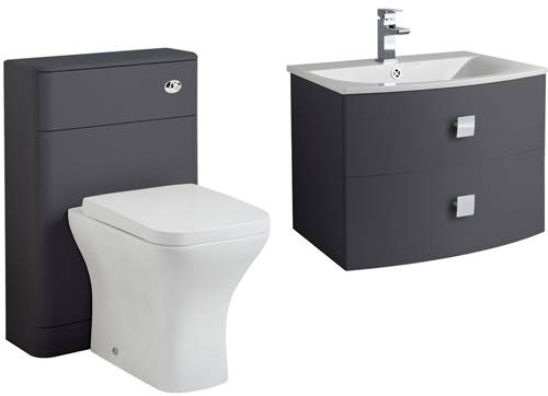 Larger image of HR Sarenna Bathroom Furniture Pack 1 (Graphite).