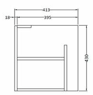 Technical image of HR Sarenna Bathroom Furniture Pack 3 (RH, Cashmere)