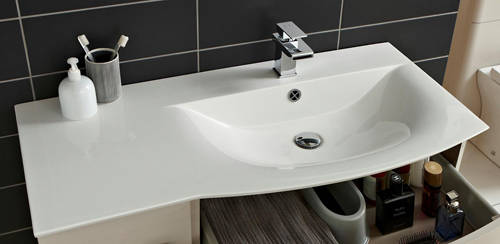 Example image of HR Sarenna Bathroom Furniture Pack 3 (RH, White)