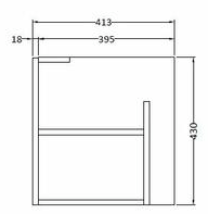 Technical image of HR Sarenna Bathroom Furniture Pack 3 (RH, White)