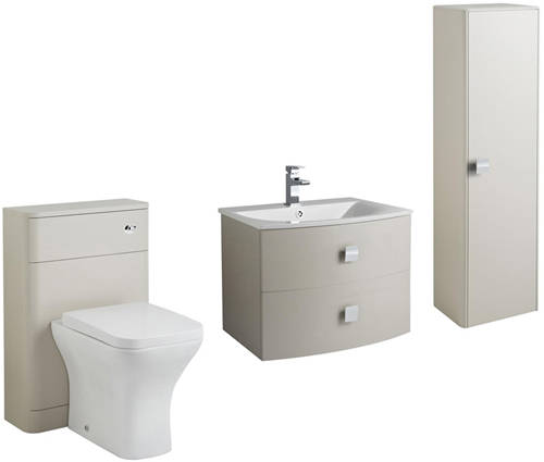 Larger image of HR Sarenna Bathroom Furniture Pack 4 (Cashmere).