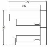 Technical image of HR Sarenna Bathroom Furniture Pack 5 (LH, Graphite)