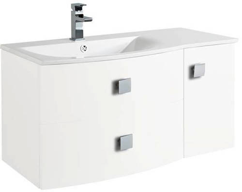 Example image of HR Sarenna Bathroom Furniture Pack 5 (LH, White)