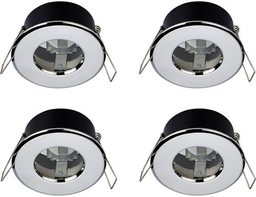 Larger image of Hudson Reed Lighting 4 x Designer Shower Spot Light Fittings (Chrome, 240V).