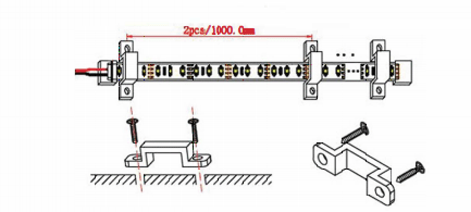 Technical image of Hudson Reed Lighting LED Strip Lights, 2 Meter (Cool White Light).