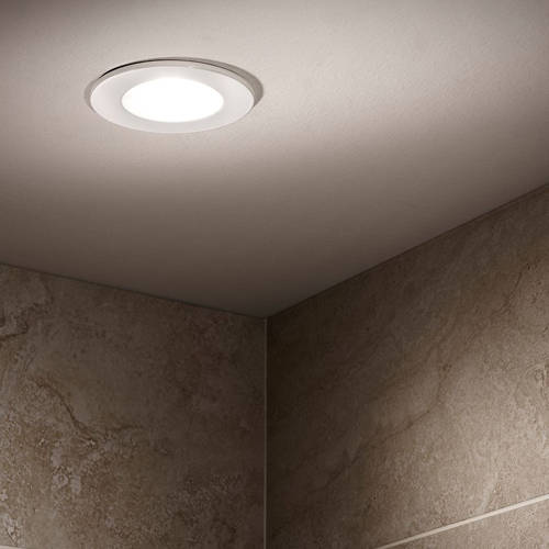 Example image of Hudson Reed Lighting 6 x Fire & Acoustic Shower Light Fittings (White).