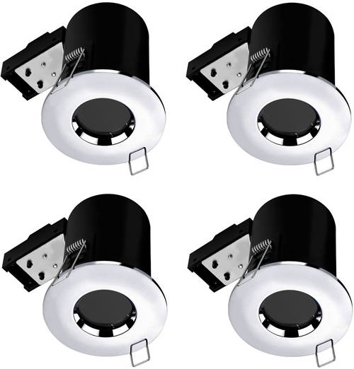 Larger image of Hudson Reed Lighting 4 x Fire & Acoustic Shower Light Fittings (Chrome).