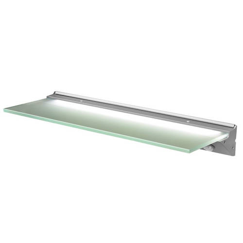 Example image of Hudson Reed Lighting Glass Shelf With LED Warm White Light (500x170mm).