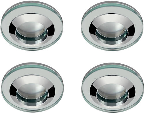 Larger image of Hudson Reed Lighting 4 x Round Shower Light Fitting (240v, Glass & Chrome).