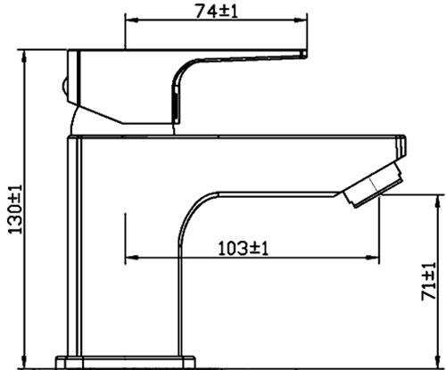 Technical image of Ultra Series 130 Basin & Bath Shower Mixer Tap Set (Free Shower Kit).