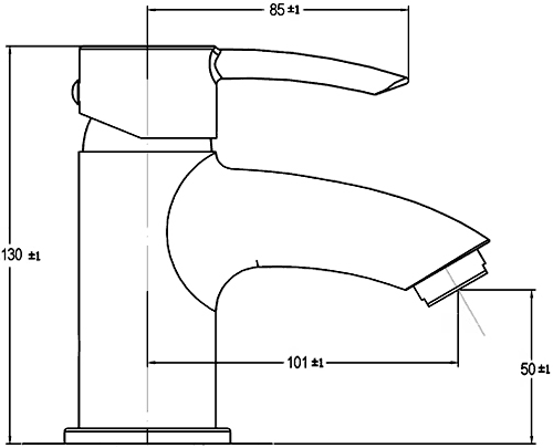 Technical image of Ultra Series 170 Basin & Bath Shower Mixer Tap Set (Free Shower Kit).