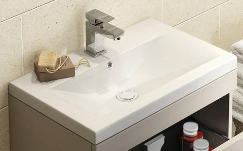 Example image of Premier Shipton 600mm Wall Hung Vanity Unit & Basin Type 1 (Stone Grey).