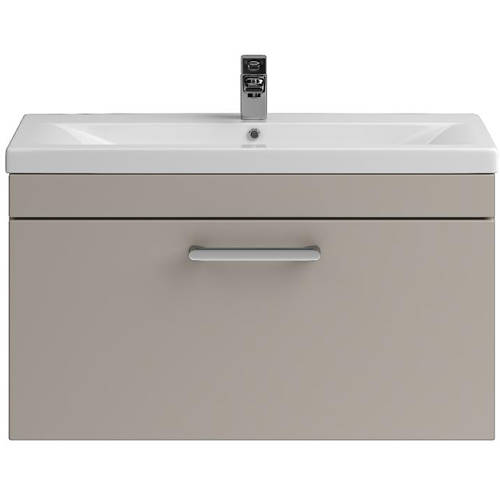 Larger image of Premier Shipton 800mm Wall Hung Vanity Unit & Basin Type 1 (Stone Grey).