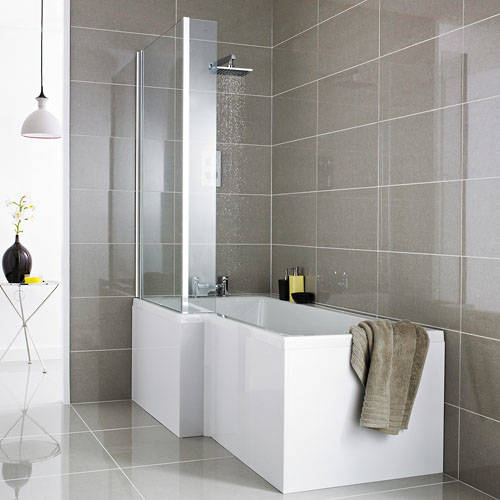 Example image of Hudson Reed Baths Amelia Square Shower Bath Only (Left Handed).
