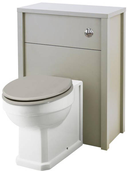 Example image of Old London Furniture 600mm Vanity & 600mm WC Unit Pack (Stone Grey).