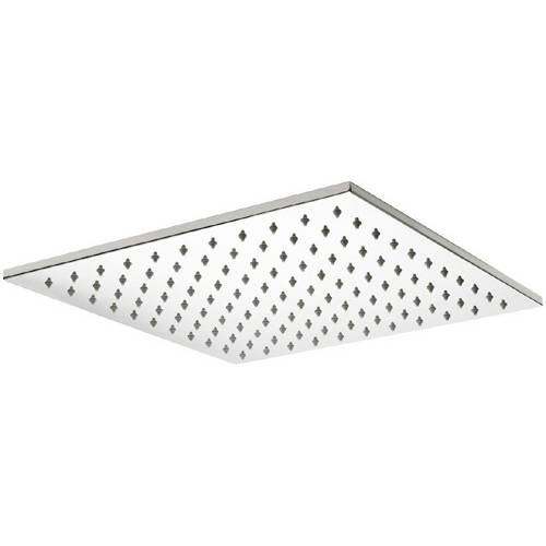 Larger image of Premier Showers Square Shower Head (400x400mm, Stainless Steel).